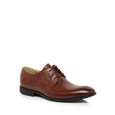 Steptronic Big and tall tan leather lace up shoes